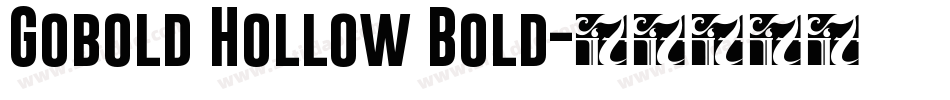 Gobold Hollow Bold字体转换